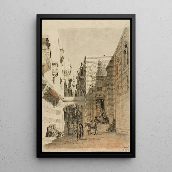 Reproduction of the painting Egyptian street scene - Charles François Eustache