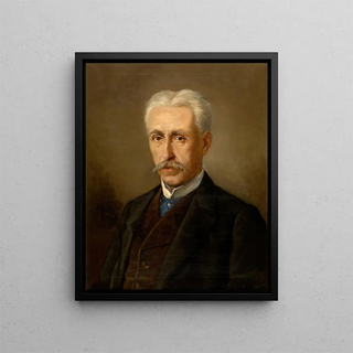 Portrait of a Man - Charles François Felu — framed artwork on a wall