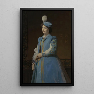 Reproduction of the painting Portrait of a Lady in Blue - Charles François Jalabert