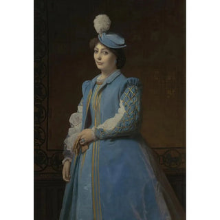Reproduction of the painting Portrait of a Lady in Blue - Charles François Jalabert