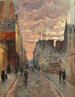 a lively street at dusk - Charles François Pécrus — artwork view