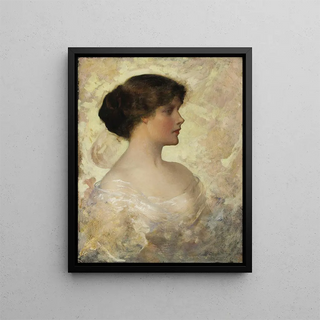 Portrait of a Lady - Charles Frederick Naegele — framed artwork on a wall