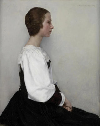Portrait of a Young Woman - Charles Frederick Ulrich — artwork view