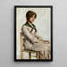 Portrait of a Young Woman - Charles Frederick Ulrich — framed artwork on a wall