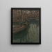 a harmonious quay with fishing boats - Charles Fromuth — framed artwork on a wall