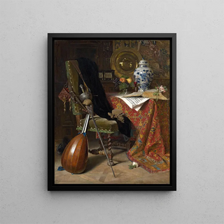 Interior painting from the 17th century - Charles Gifford Dyer — framed artwork on a wall