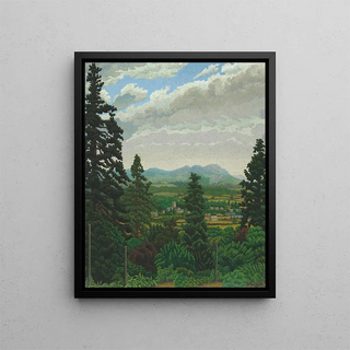 Les évêques Cleeve de Cleeve Hill - Charles Ginner — framed artwork on a wall