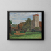 Église et grange de Waltham St Lawrence - Charles Ginner — framed artwork on a wall