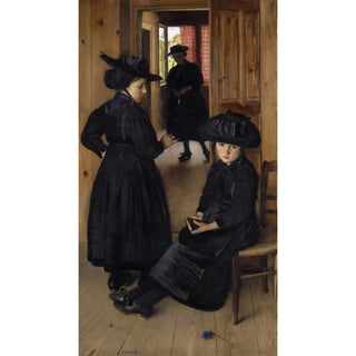 Girls of Valais before going to church - Charles Giron — artwork view