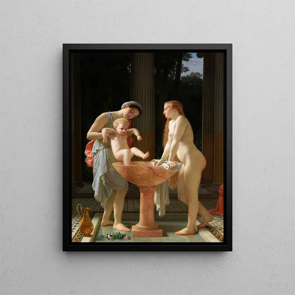 The bath - Charles Gleyre — framed artwork on a wall