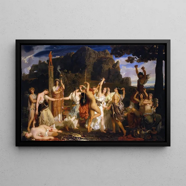 La Danse des bacchantes - Charles Gleyre — framed artwork on a wall