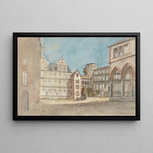 Ruins of Heidelberg Castle - Charles Gore — framed artwork on a wall