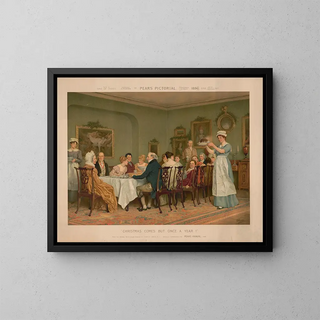 Christmas painting comes only once a year - Charles Green — framed artwork on a wall