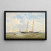 The schooner Viking of the Royal Yacht Squadron at anchor off Cowes - Charles Gregory — framed artwork on a wall