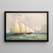 La goélette du Royal Yacht Squadron Viking au large des Needles - Charles Gregory — framed artwork on a wall