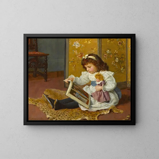 L'heure du conte - Charles Haigh-Wood — framed artwork on a wall
