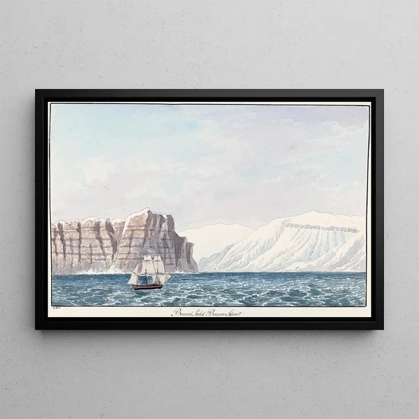 Burnett Inlet Barrow Strait - Charles Hamilton Smith — framed artwork on a wall