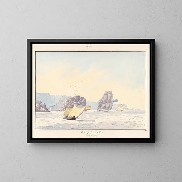 the Chapel of San Juan de la Peña, Biscay Coast - Charles Hamilton Smith — framed artwork on a wall