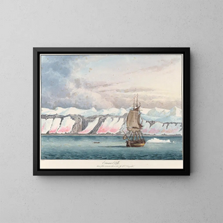 Cliffs cramoisies - Charles Hamilton Smith — framed artwork on a wall