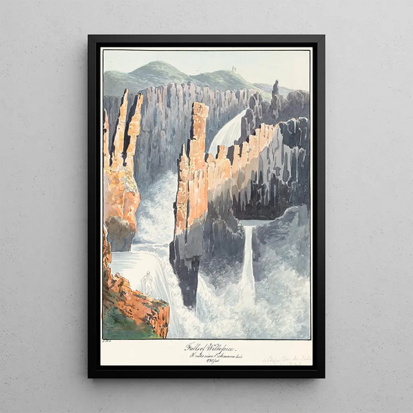 Wilberforce Falls, Hood River - Charles Hamilton Smith — framed artwork on a wall