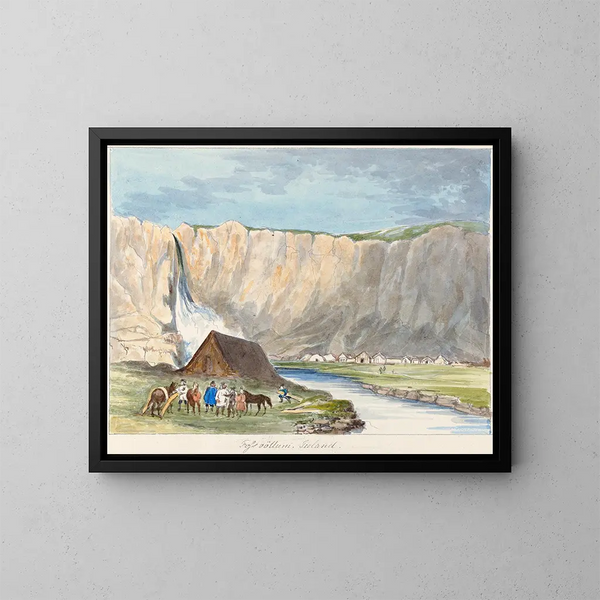 Fossvllum Islande - Charles Hamilton Smith — framed artwork on a wall