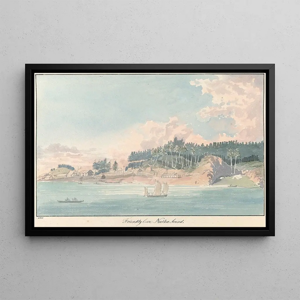 Crique amicale, Nootka Sound - Charles Hamilton Smith — framed artwork on a wall