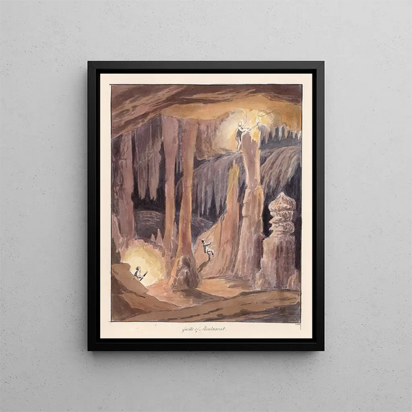 Grotte de Montserrat - Charles Hamilton Smith — framed artwork on a wall
