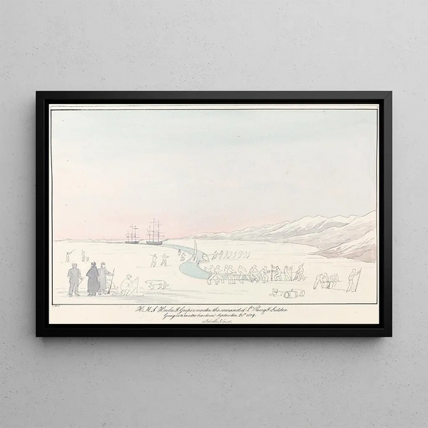 HMS Hecla Griper - Charles Hamilton Smith — framed artwork on a wall