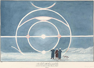 Halo with three parhelia, winter port, Melville Island - Charles Hamilton Smith — artwork view