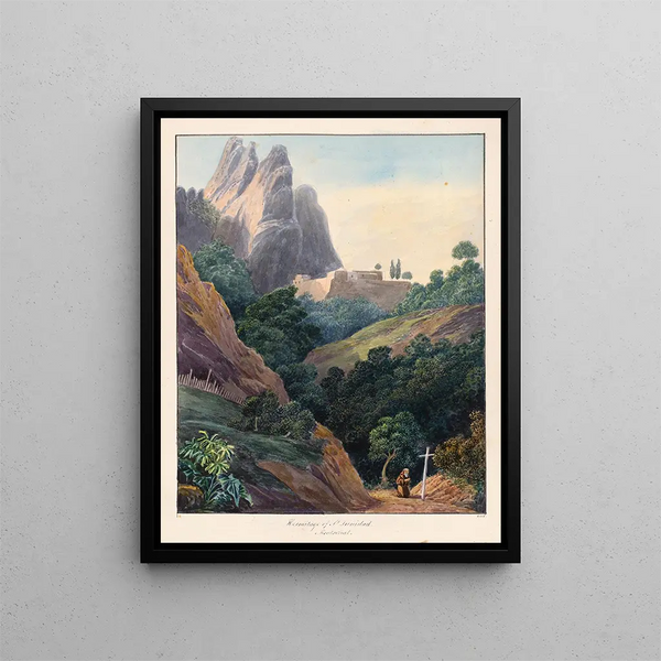 Hermitage of Sainte Trinité Montserrat - Charles Hamilton Smith — framed artwork on a wall
