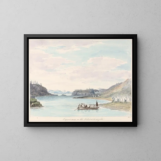Conversation with the Eskimos of Thleweechodezeth - Charles Hamilton Smith — framed artwork on a wall