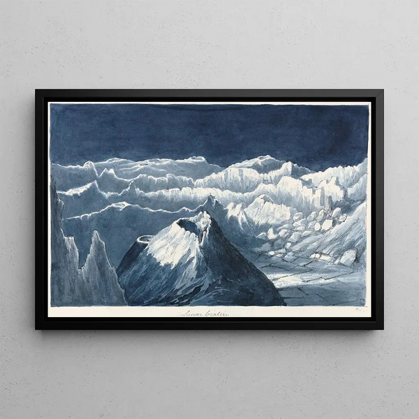 Lunar Crater Painting - Charles Hamilton Smith — framed artwork on a wall