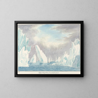 Passage à travers la glace - Charles Hamilton Smith — framed artwork on a wall