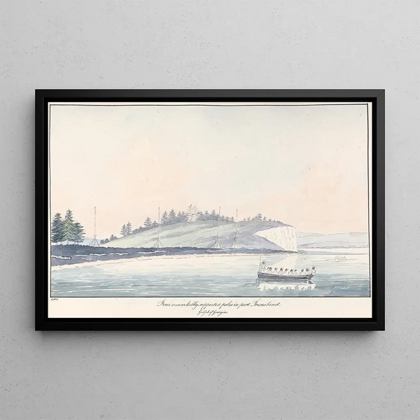 Port Townsend, Georgia Strait - Charles Hamilton Smith — framed artwork on a wall