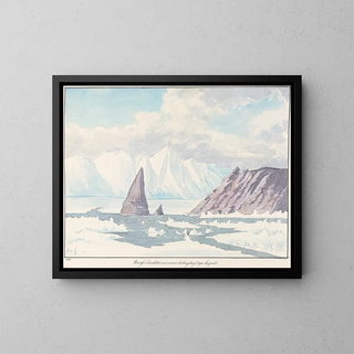 the Monument to Princess Charlotte, Coburg Bay, Cape Leopold - Charles Hamilton Smith — framed artwork on a wall