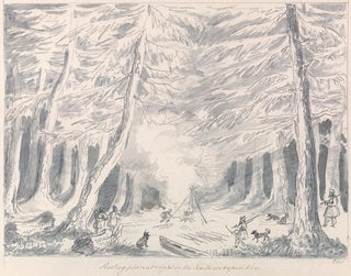 Nighttime resting place during the expedition to the North - Charles Hamilton Smith — artwork view