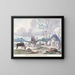 Reindeer herders Tongus assembling their tent for the night - Charles Hamilton Smith — framed artwork on a wall