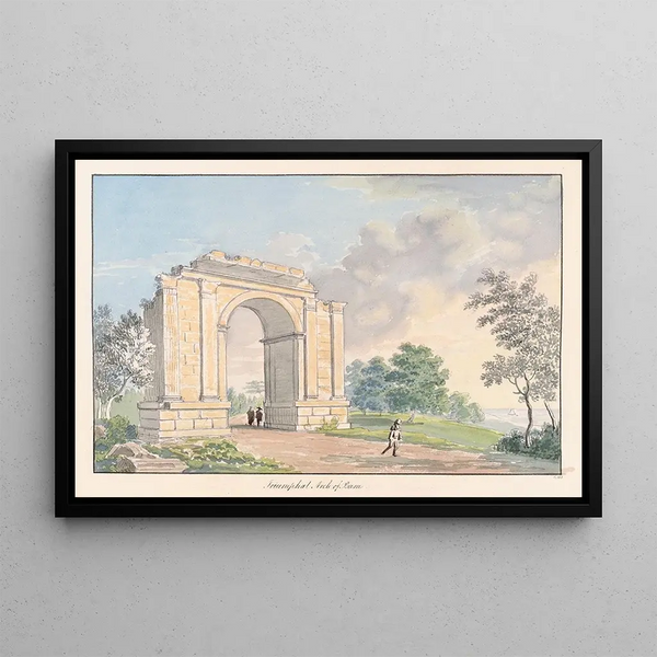 Arc de Triomphe de Bara - Charles Hamilton Smith — framed artwork on a wall