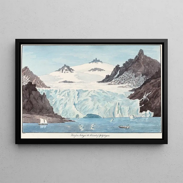 View of an iceberg in Spitzberg Island - Charles Hamilton Smith — framed artwork on a wall