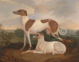 Deux lévriers dans un paysage - Charles Hancock — artwork view