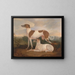 Deux lévriers dans un paysage - Charles Hancock — framed artwork on a wall
