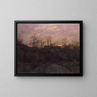 Lisière de la forêt au crépuscule - Charles Harold Davis — framed artwork on a wall