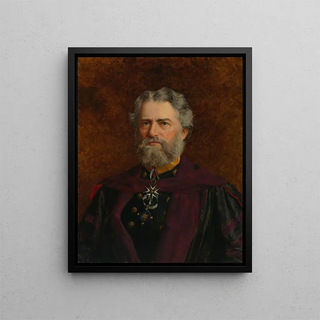 Simon Newcomb painting - Charles Harold L. MacDonald — framed artwork on a wall