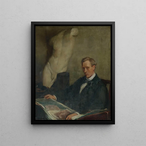 Self-portrait - Charles Haslewood Shannon — framed artwork on a wall