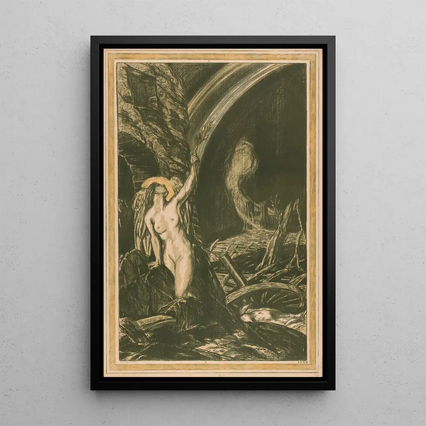 La Renaissance des arts signé - Charles Haslewood Shannon — framed artwork on a wall