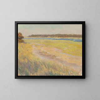 Landscape painting of a spring afternoon - Charles Henry Hayden — framed artwork on a wall