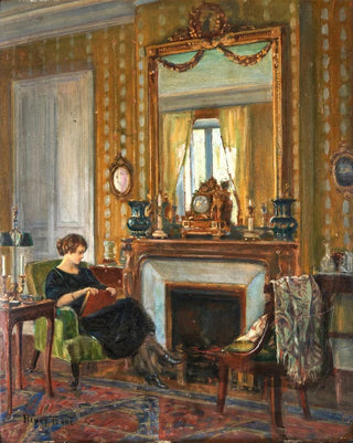 Woman in an Elegant Interior - Charles Henry Tenré — artwork view