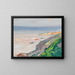 Sunlit Painting of the Narrow Cove in Ogunquit - Charles Herbert Woodbury — framed artwork on a wall