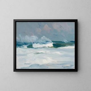The Sea - Charles Herbert Woodbury — framed artwork on a wall
