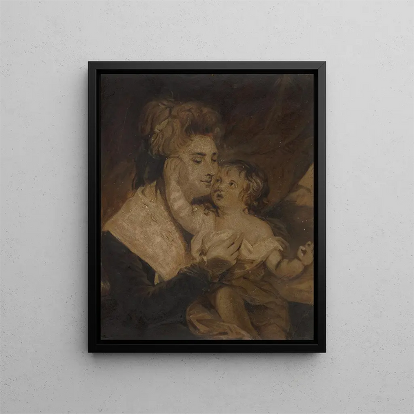 Lady Dashwood and her son - Charles Howard Hodges — framed artwork on a wall